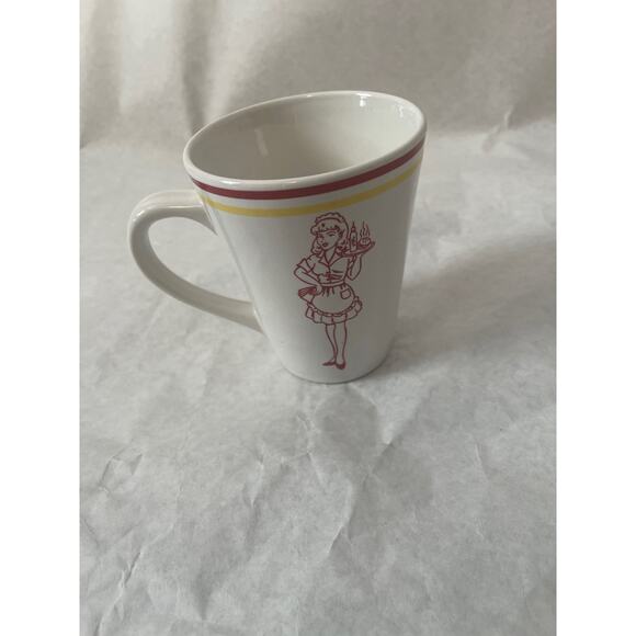 Vintage Restaurant Retro 1950s Car Hop Drive In Diner Waitress Girl Coffee Mug - Picture 2 of 7